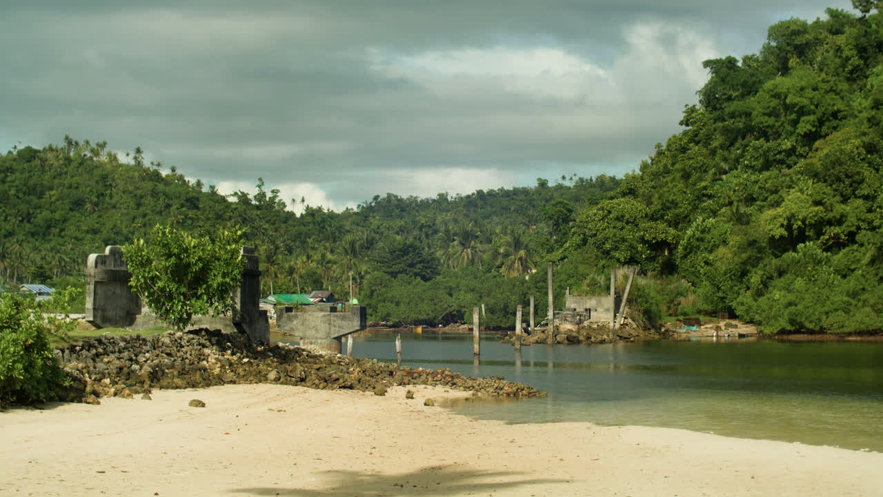 Siargao island's unfinished bridge supposedly connecting coastal communities near Union Road to Secret Beach.