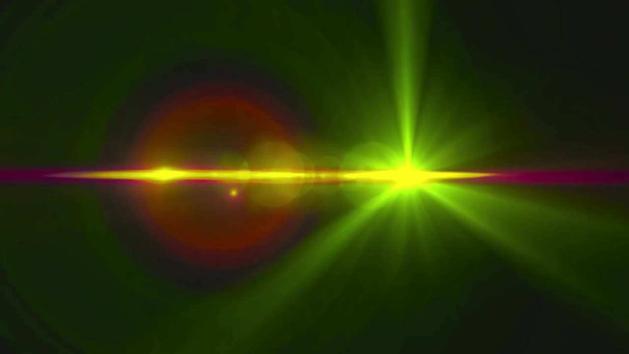 Lys grøn og gul linseflare lyseffekt