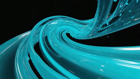 abstract cyan fluid swirl