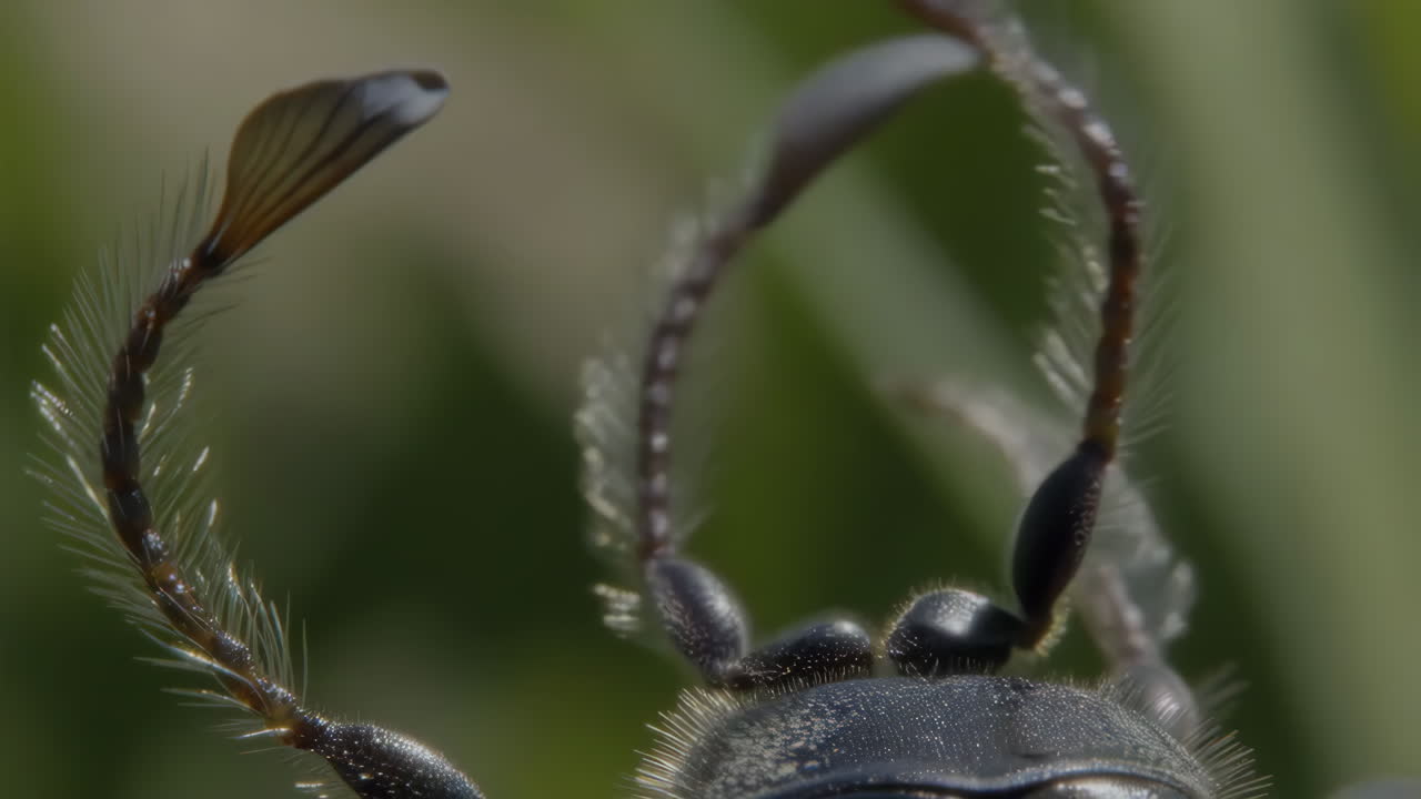 Macro shot of an insect's antennae