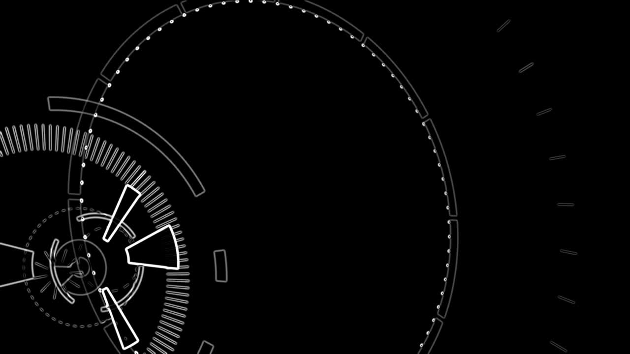 Componente di sfondo video delineato. Animazione circolare astratta