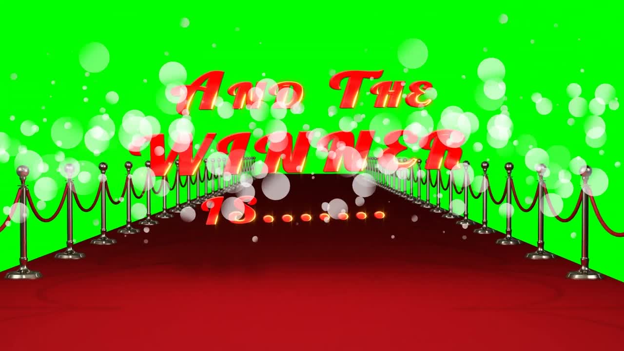 ⁇  점들이 떨어지는 애니메이션과 승자는 빨간 카 ⁇  위의 텍스트입니다