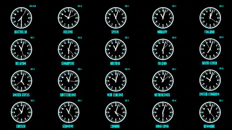 HUD Futuristic Element Time Zone Concept.