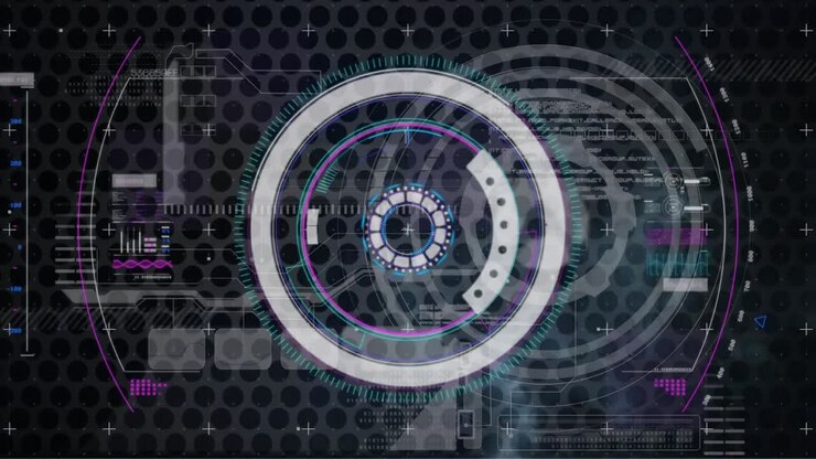 Animation af scanninger og databehandling over et net af sekskanter.