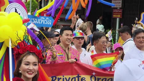 colorful pride parade in thailand