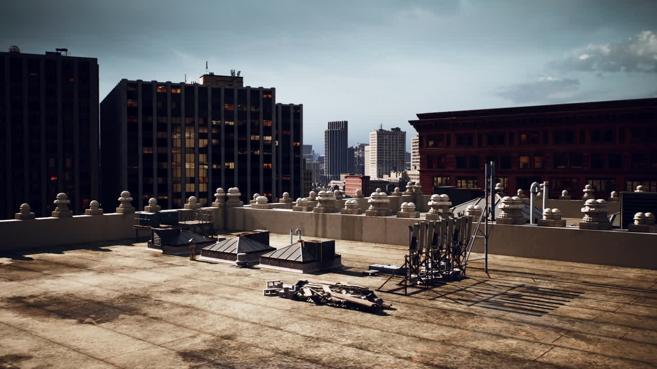 도시 의 지붕 에서 볼 수 있는 풍경