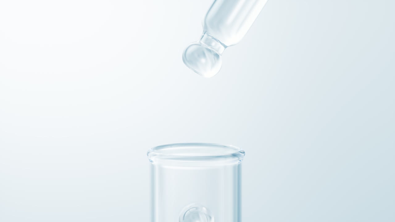 Cosmetics liquid dropper with skin care concept, 3d rendering.