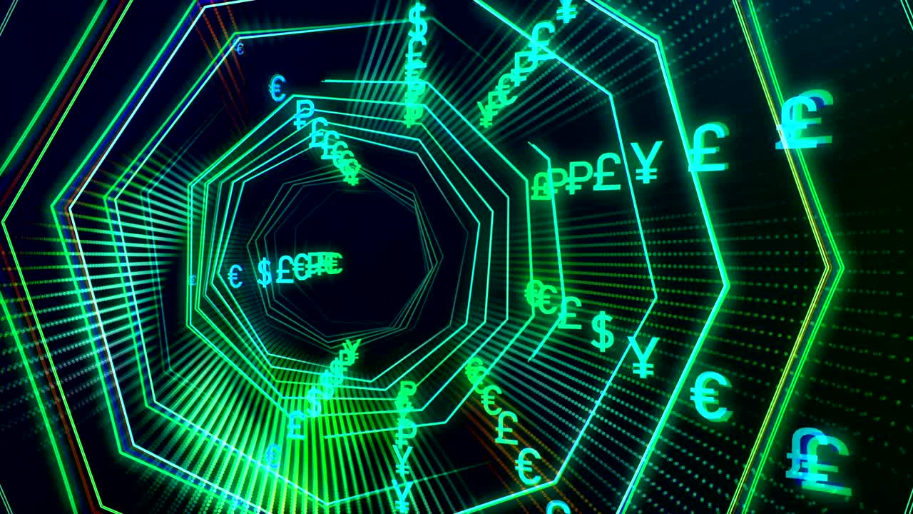 미래의 원활한 기술 사이버 스페이스 터널과 통화 흐름 루프