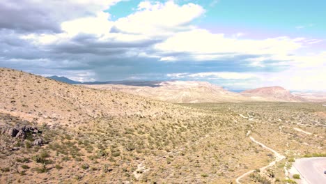 Sunny-day-drone-over-the-desert