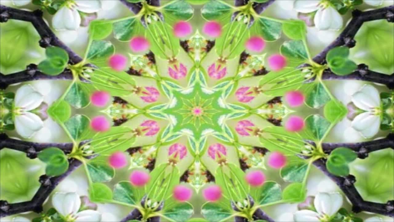 el fondo de movimiento del caleidoscopio abstracto, el fondo en bucle.