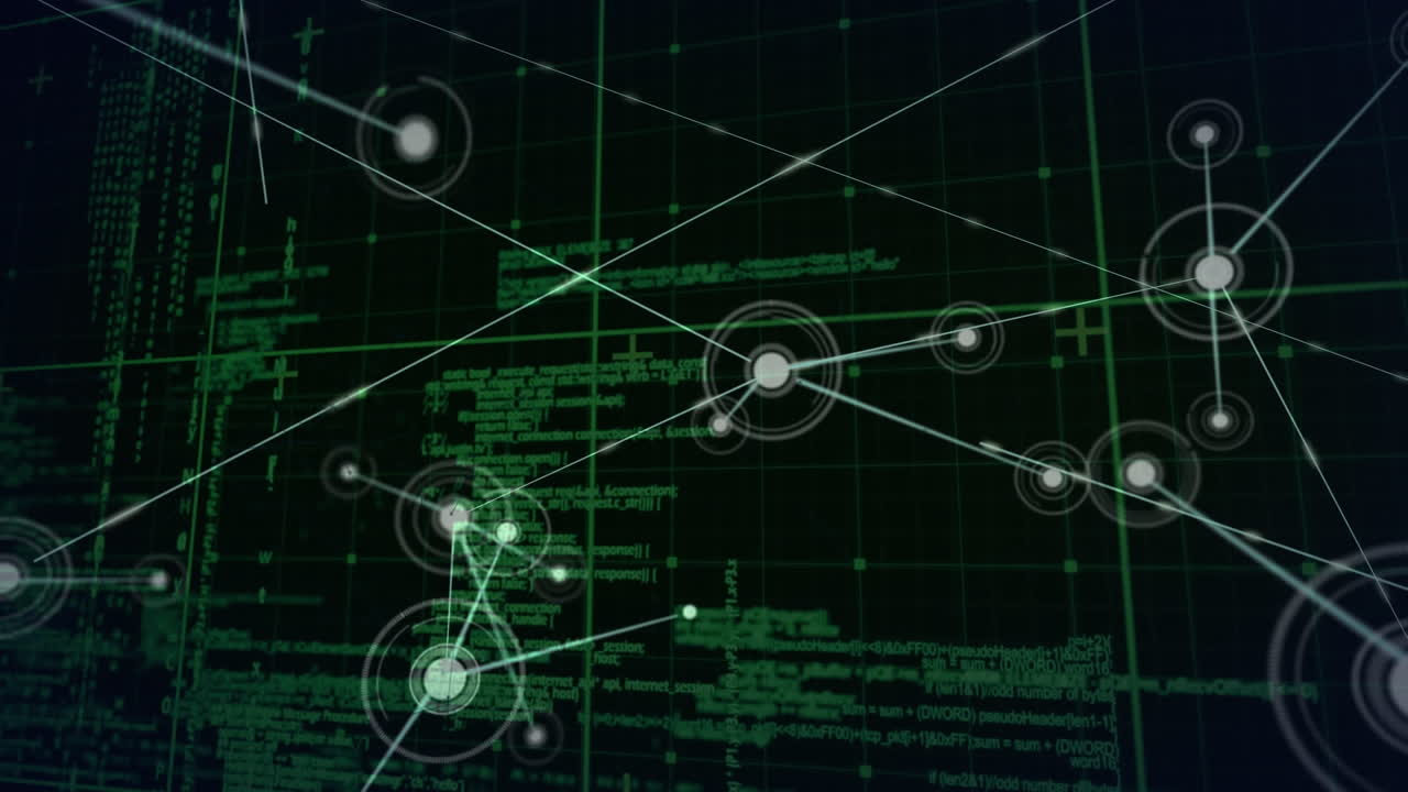 Animation of data processing over network of connections