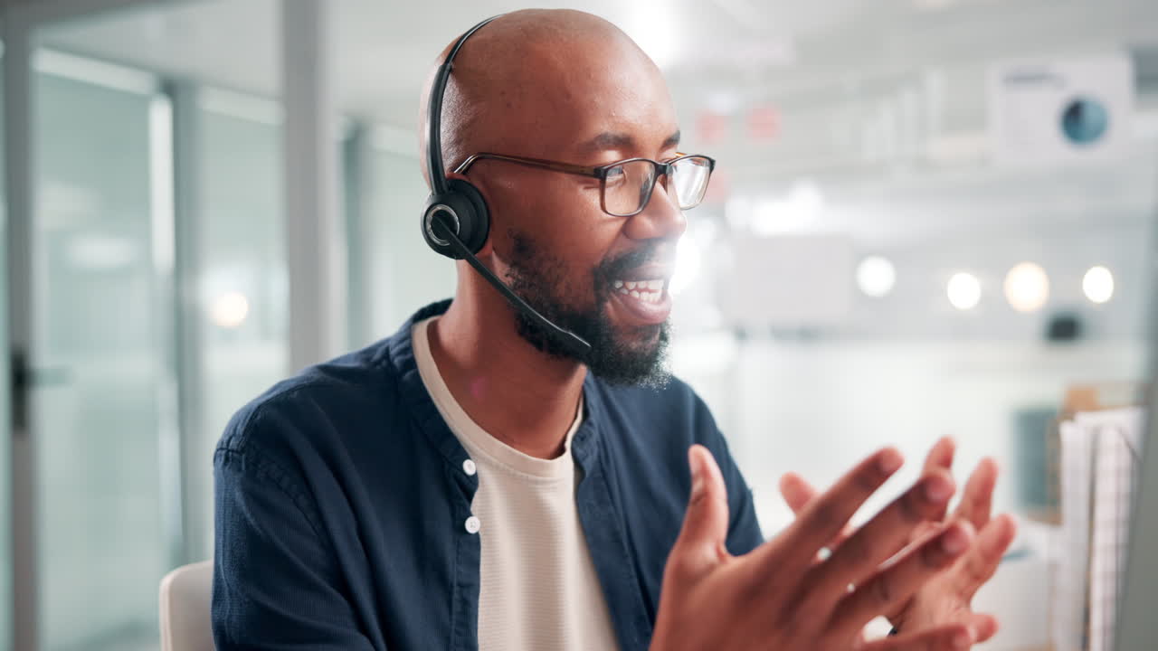 Businessman on a Video Conference Call
