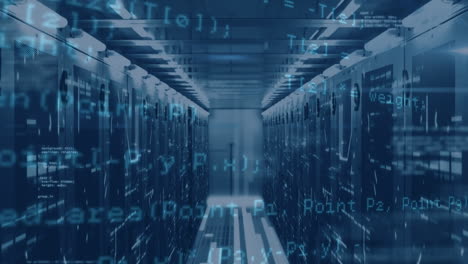 animation of data processing over servers