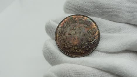 monedas antiguas. moneda de cobre portuguesa 39