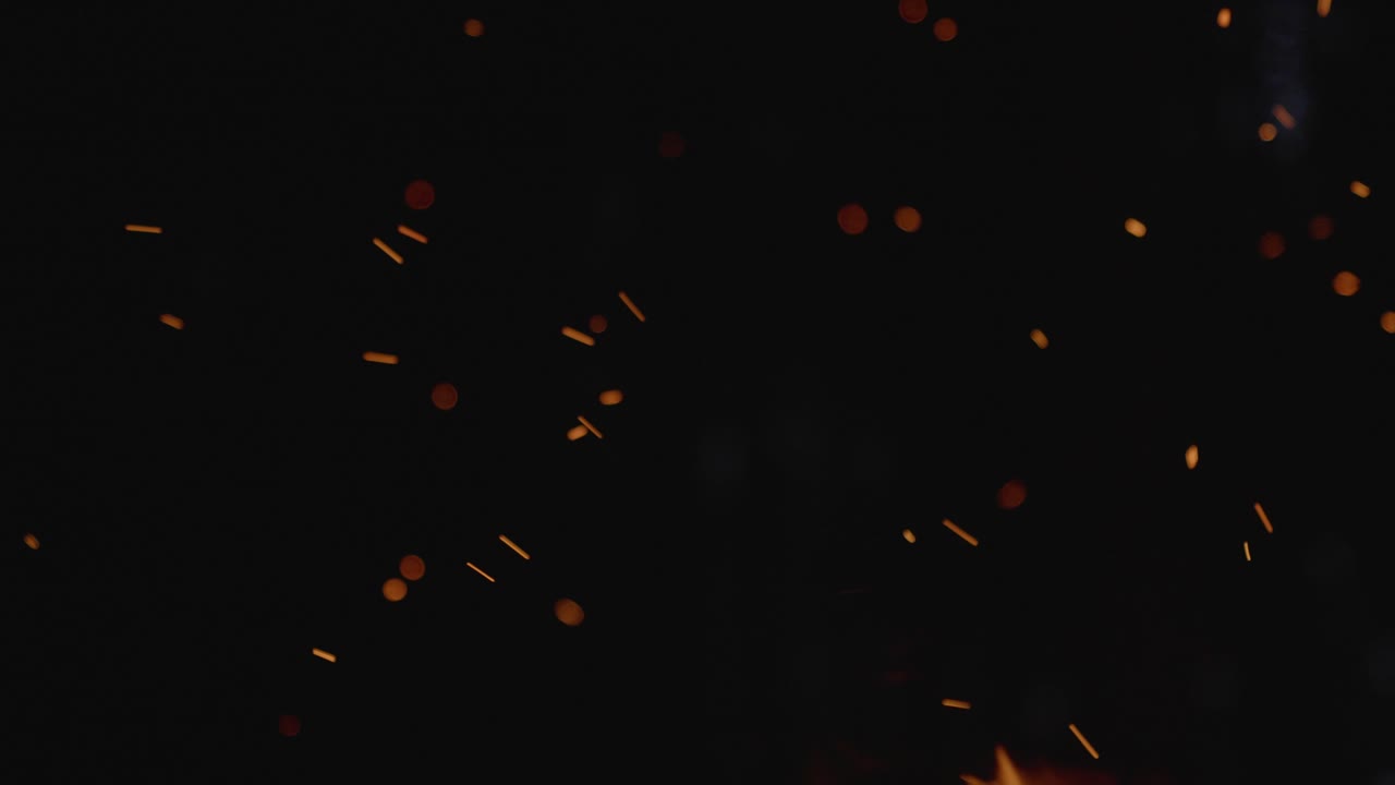 Bonfire in forest at night