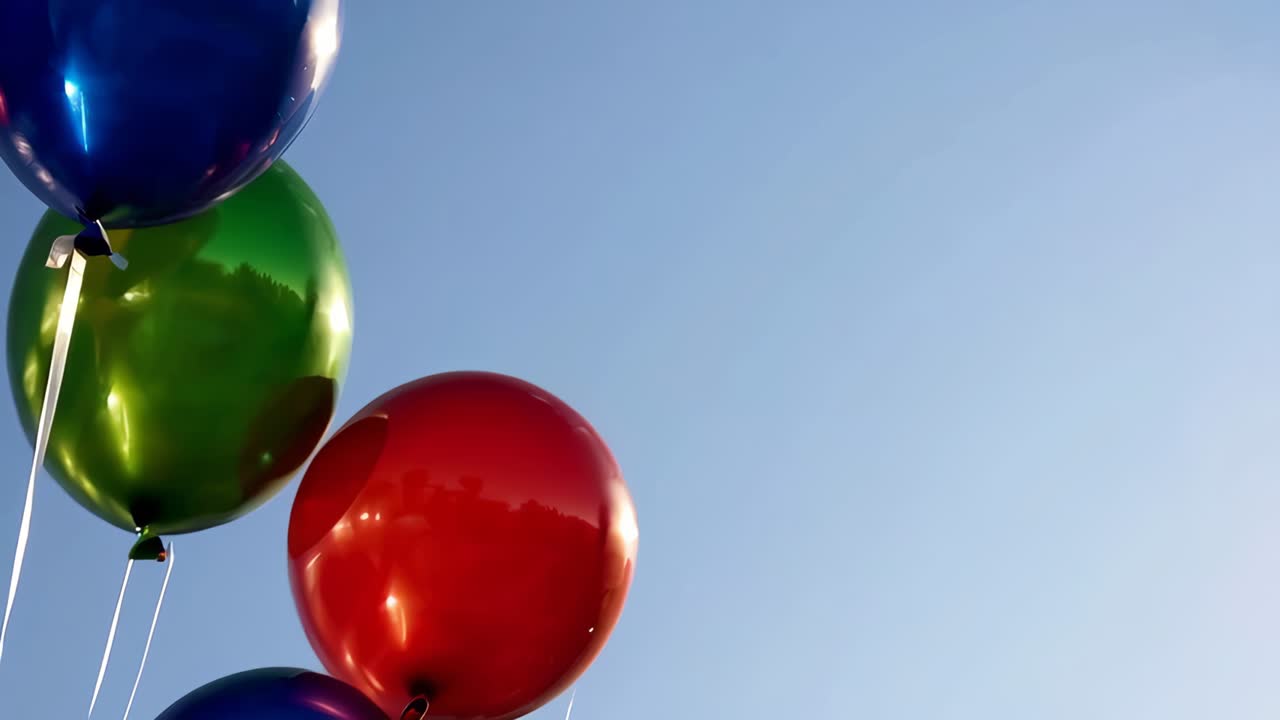 globos de colores en el cielo