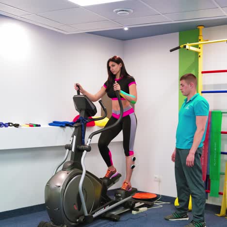 young woman during rehabilitation