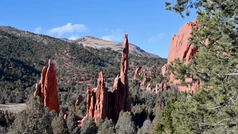 garden of the gods hoodoo rocks landscape, colorado