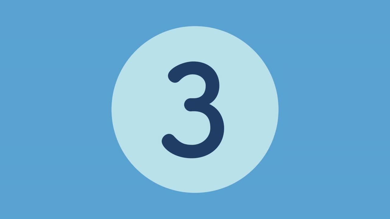 animación de cuenta atrás sencilla 3 segundos