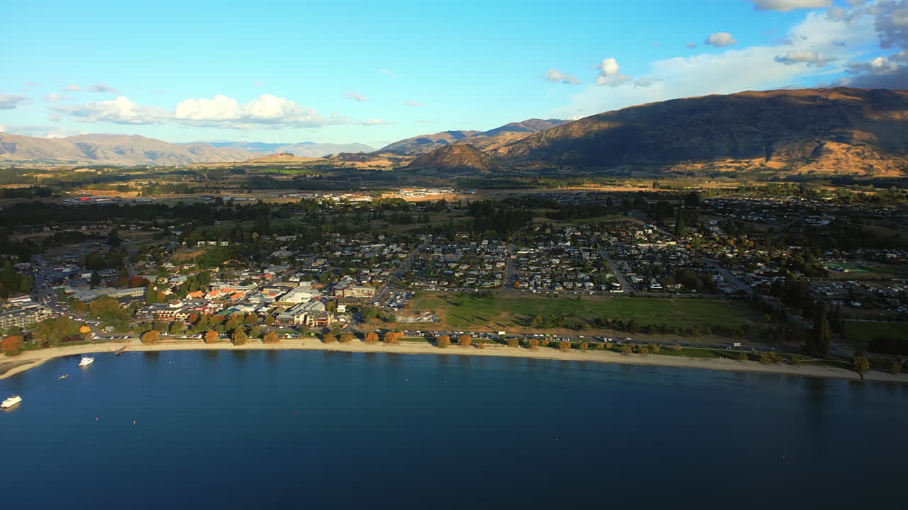 Aerial View of Wanaka, New Zealand
