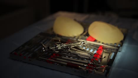 breast implants and surgical instruments