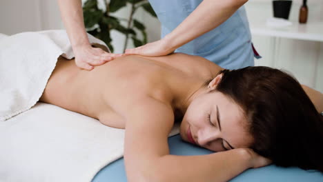 woman receiving a massage