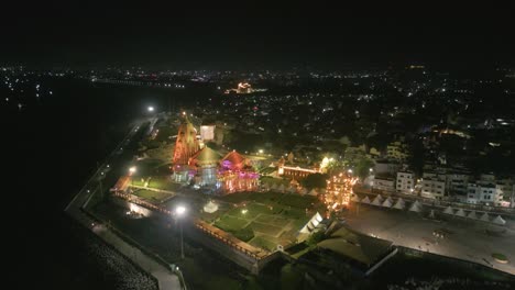 12 jyotirlingas in india, temples of lord shiva, indian temple architecture, somnath temple aerial view