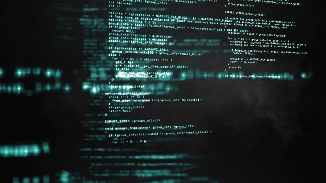 animation de données numériques sur ombre grise sur fond noir