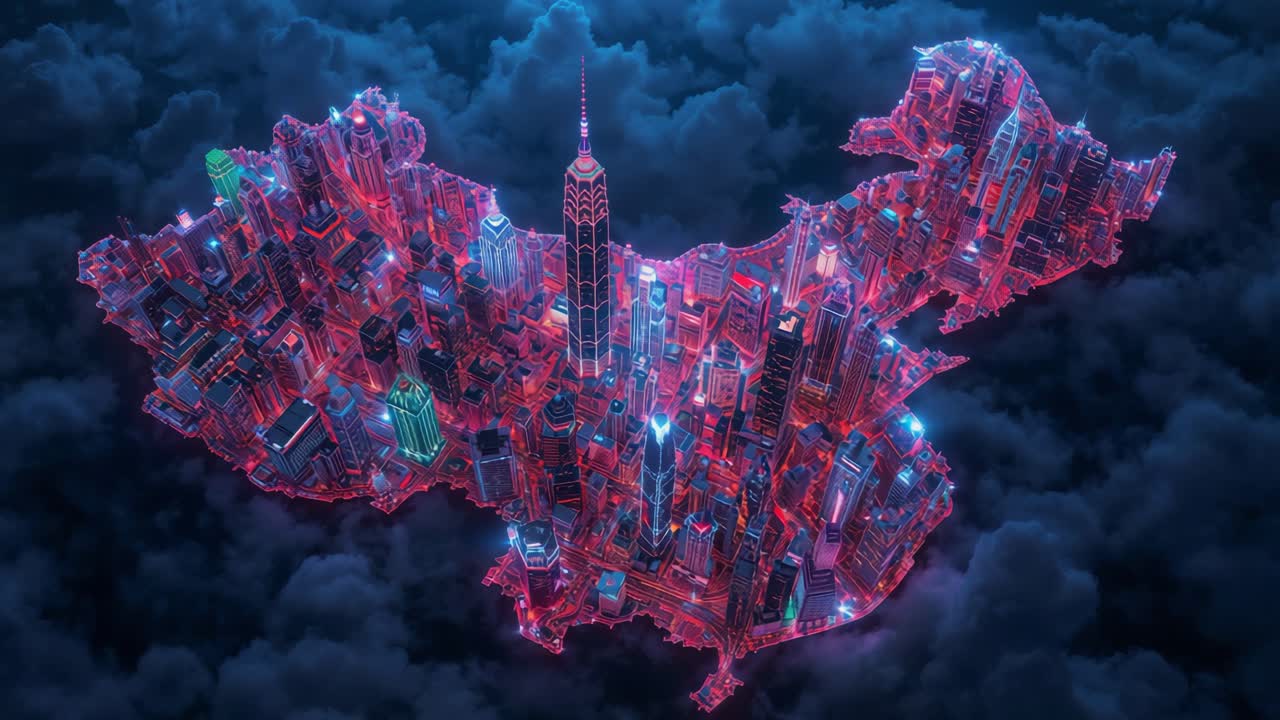 Futuristic Cityscape of China