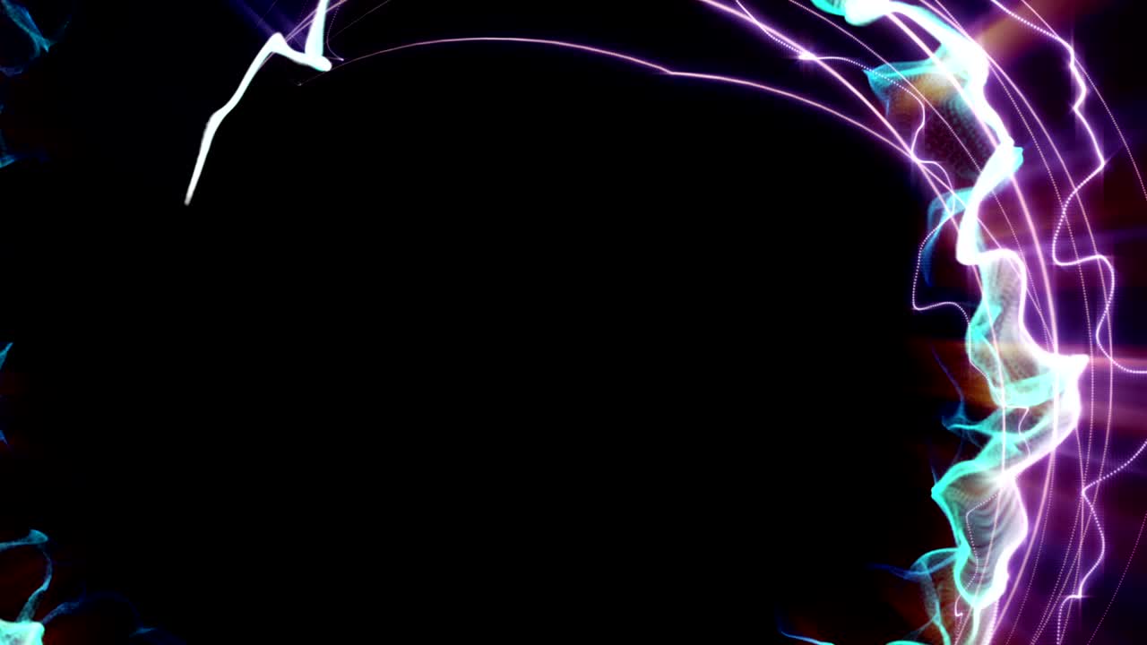 las partículas mágicas anillo fondo abstracto, animación, renderización, bucle