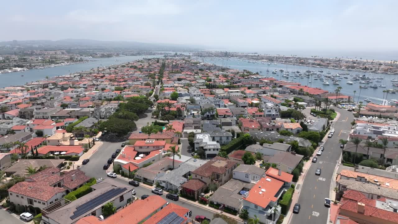 Aerial View of Balboa Island, California