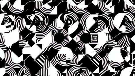 abstract black and white geometric op art pattern