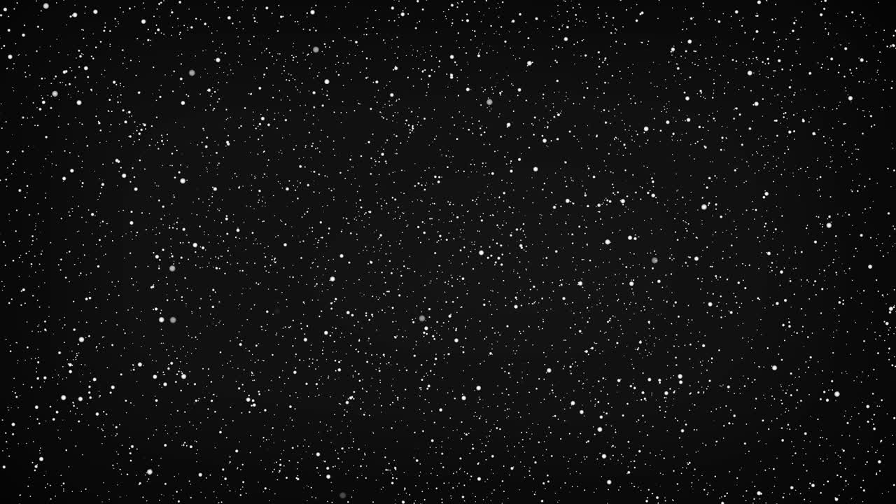 White particles overlay on black background