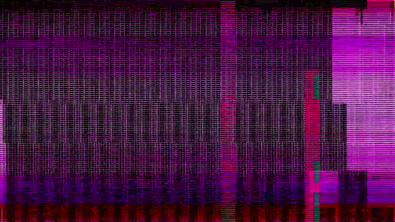 Abstract Digital Glitch Screen with Static Interference