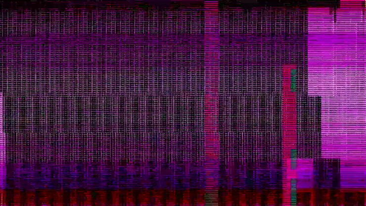 Abstract Digital Glitch Screen with Static Interference