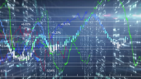 Animation-of-financial-data-processing-with-numbers-over-grid