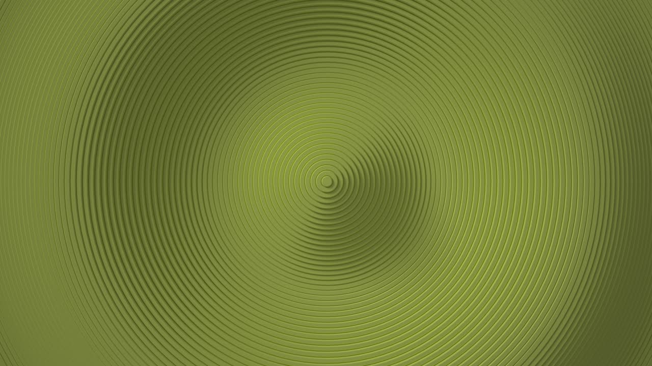 Abstract pattern of circles with the effect of displacement. Green clean rings animation. Abstract background for business presentation. Seamless loop 4k 3d render Wave divorces