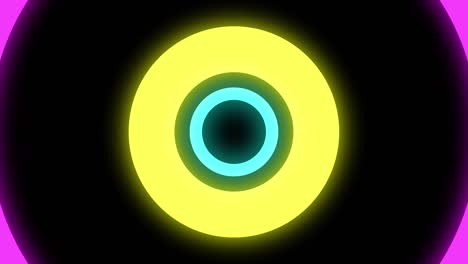 abstract light neon frame on black background. laser party club show looped animation . 4k video