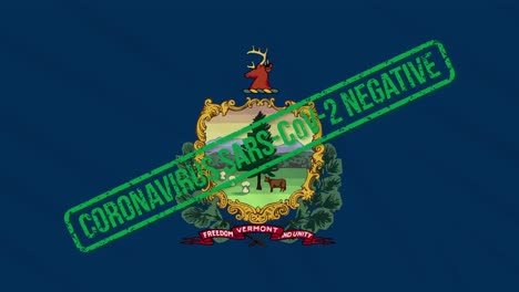 버몬트 주 (vermont state) 는 코로나 바이러스로부터의 자유의 녹색 스프를 가진 발을 흔들고 있습니다.