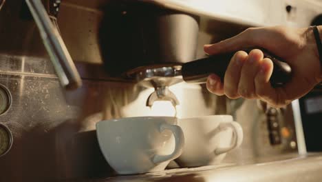 coffee falling into the cup