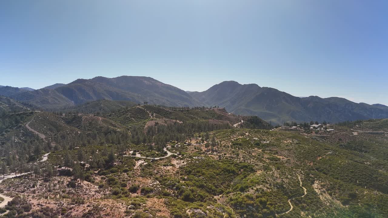 Montagne del Sequoia National Park in California - Ripresa aerea