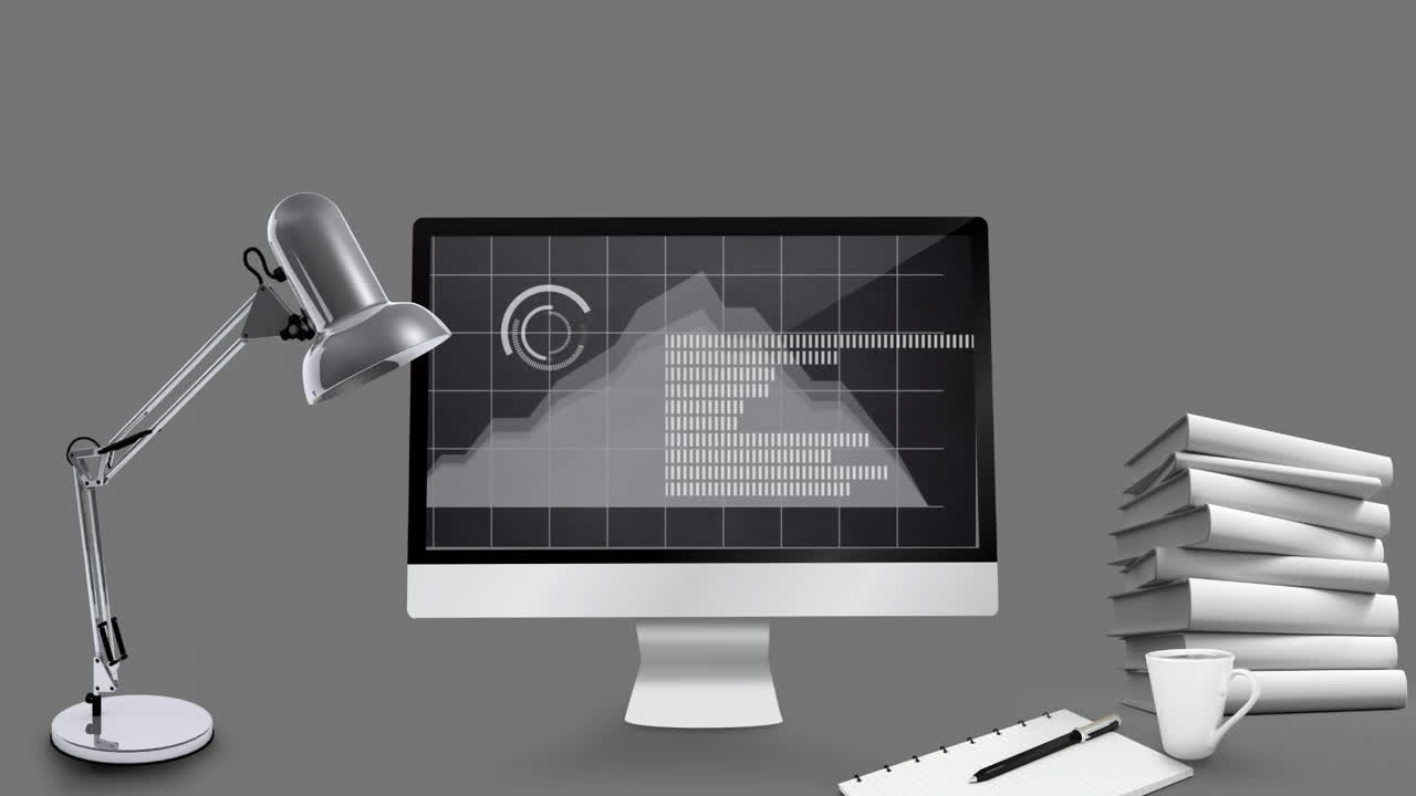 Animation of data processing over office