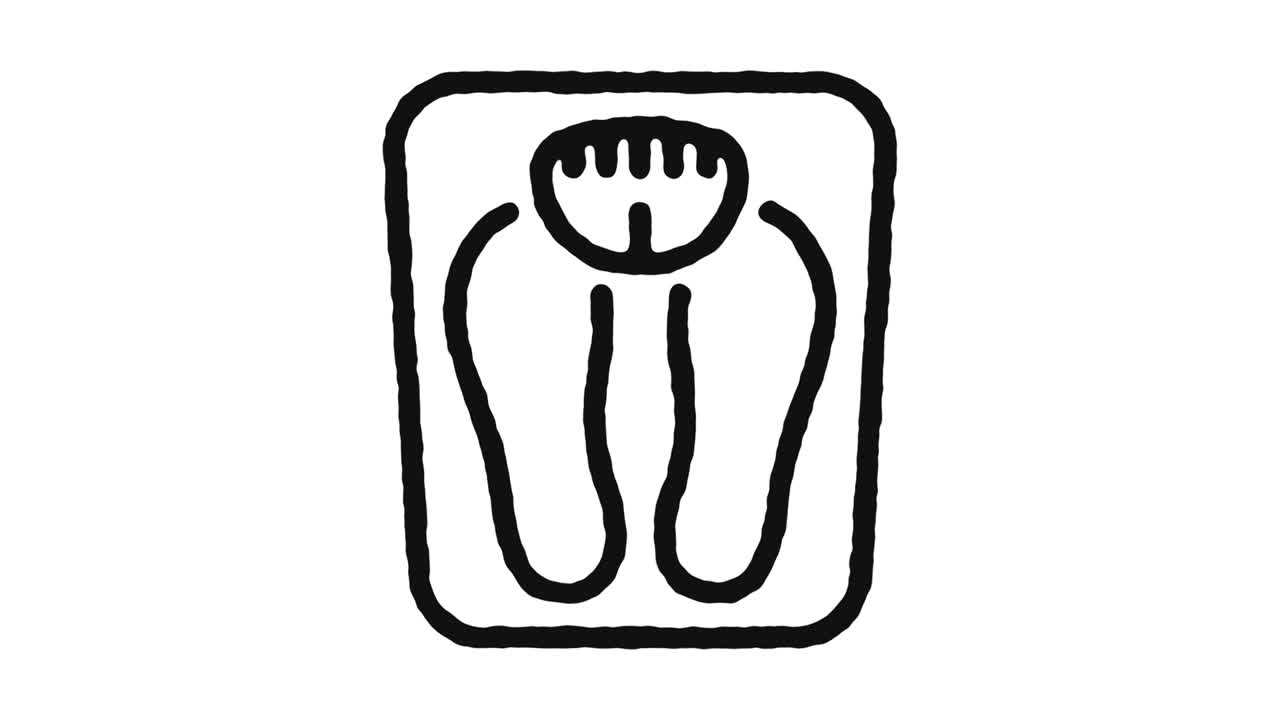 무게 아이콘 애니메이션 영상 및 알파 채널