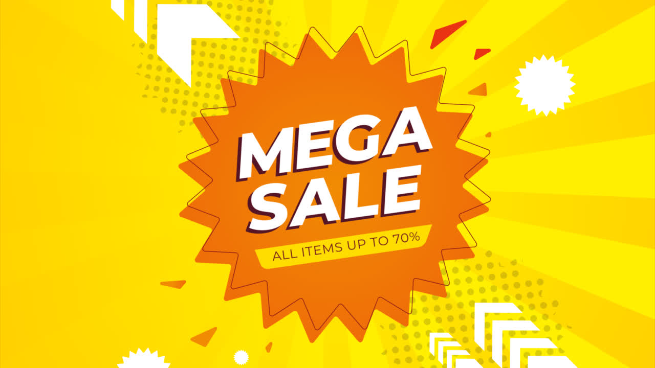 asbtract의 모션 그래픽 다채로운 판매 배경