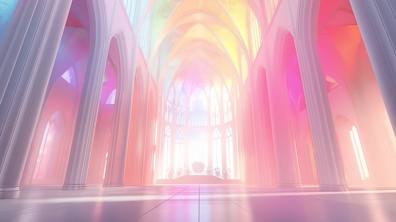 A Colorful and Ethereal Church Interior
