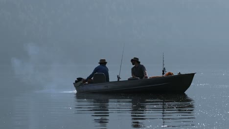 two fishermen fishing in the river 4k