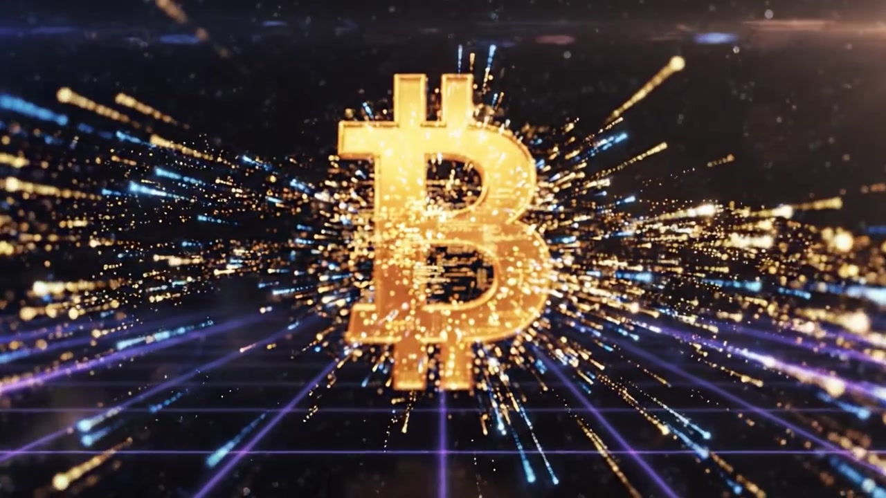 Visually Stunning Bitcoin Animation Showcasing Cryptocurrency's Dynamic Energy and Growth Through Sparkling Visuals and Futuristic Backdrops in a Digital Space