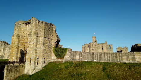 Castillo-De-Warkworth-En-Northumberland,-Inglaterra,-Reino-Unido