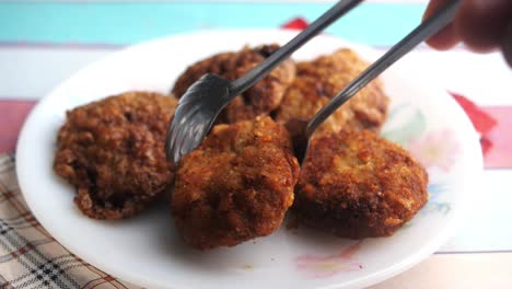 fried meatballs on a plate