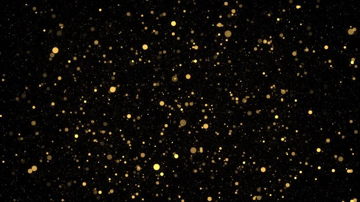 Abstract dust seamless loop 4k animation natural organic dust particles floating golden background